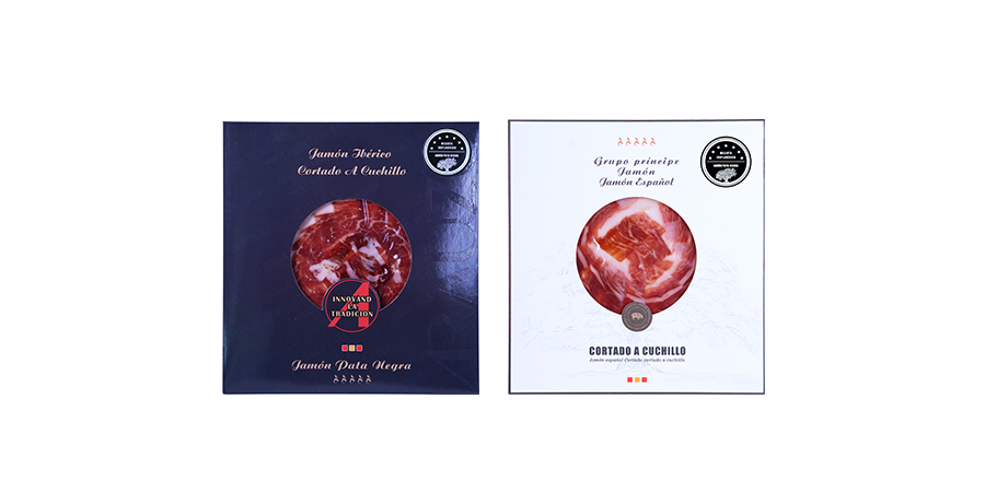 Iberian black pig black-label ham slices