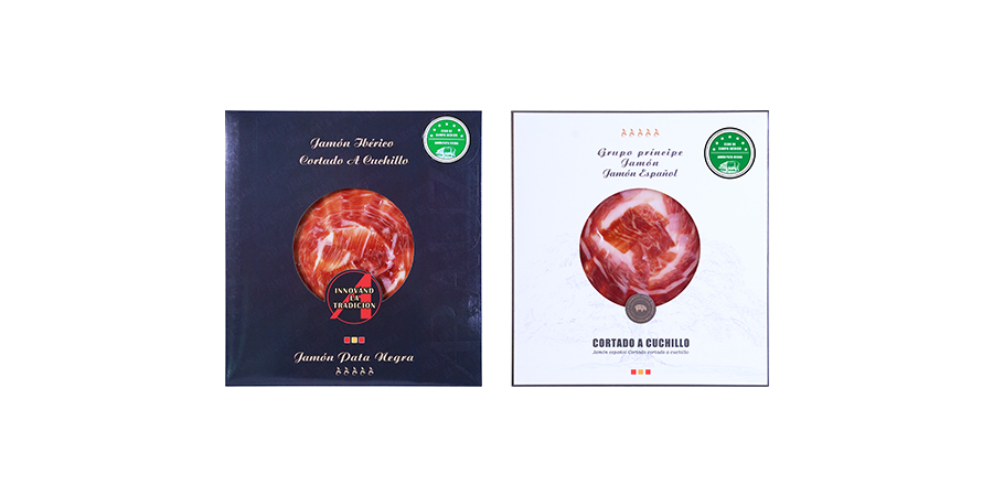 Iberian black pig green-label ham slices